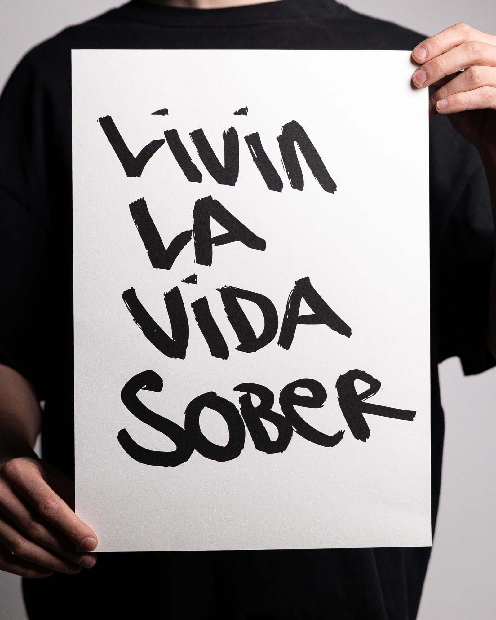 "Livin La Vida Sober" - RICO - Gesigneerde zeefdrukprint