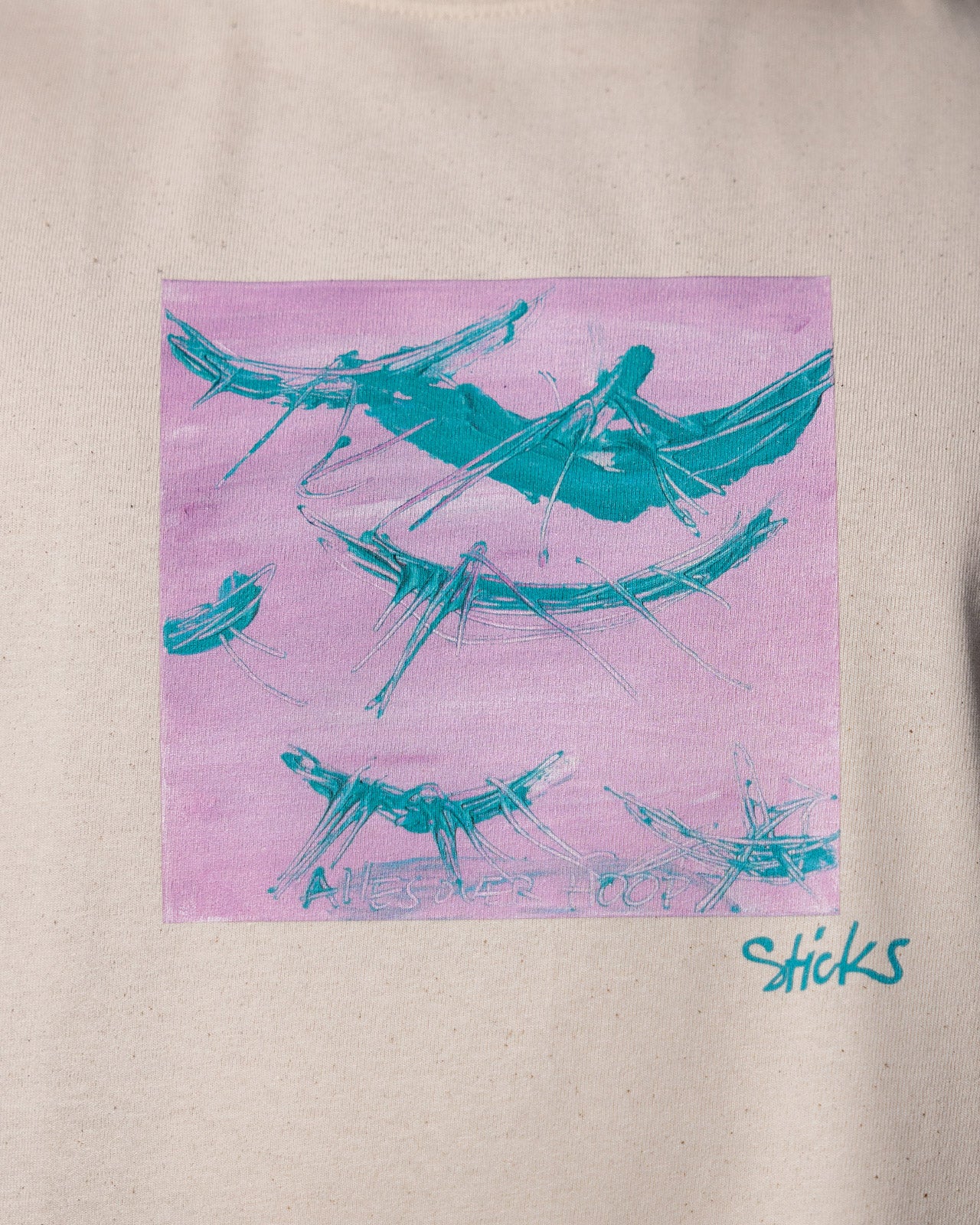 “Alles Over Hoop” Limited Artwork Tee - Natural Raw
